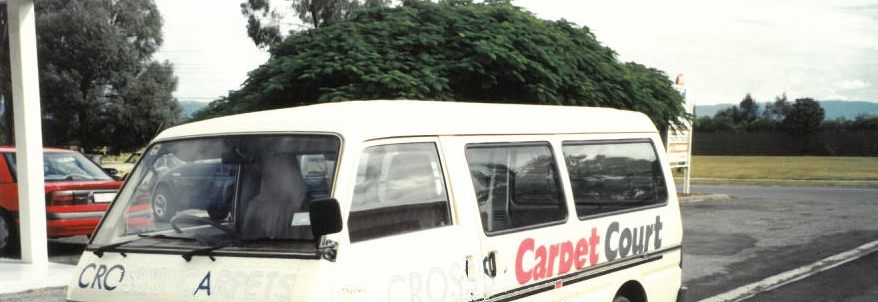 The Cross's Carpets delivery van in the early 1990s